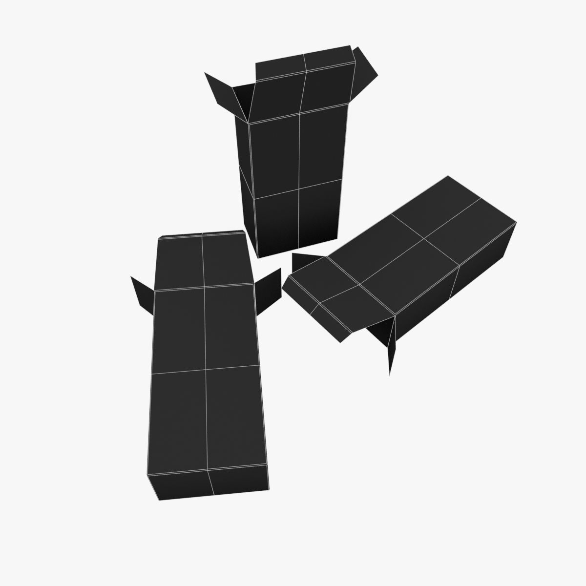 US K-Ration boxes Low-poly 3D model_18