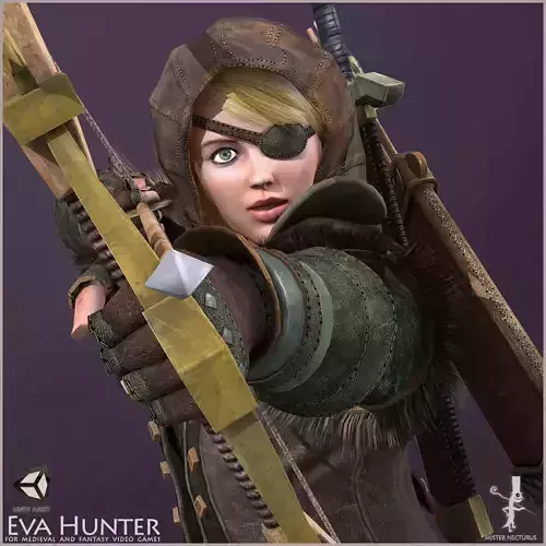 Eva Hunter Low-poly 3D model