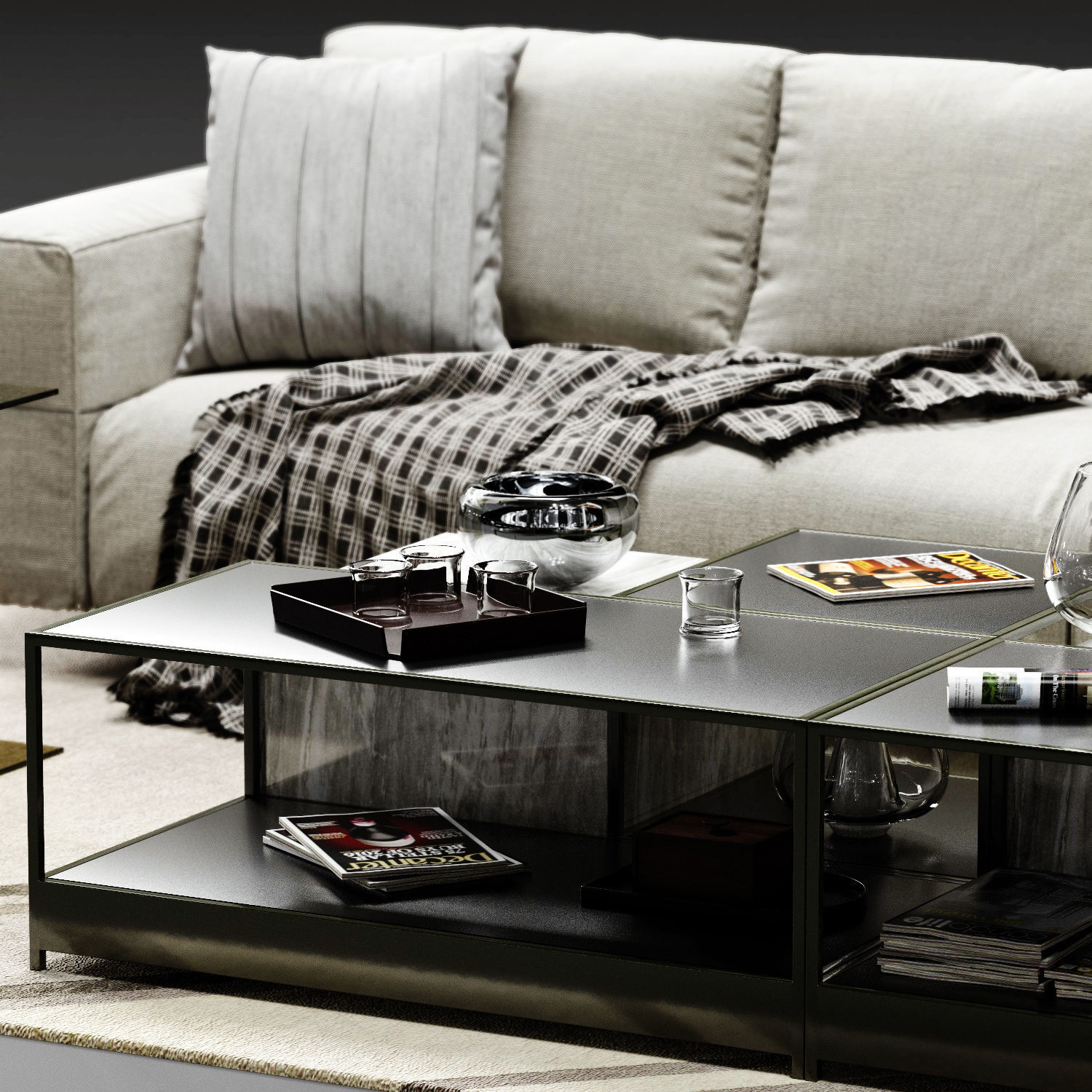 Ditre Italia BAG Sofa 05 Low-poly 3D model_1