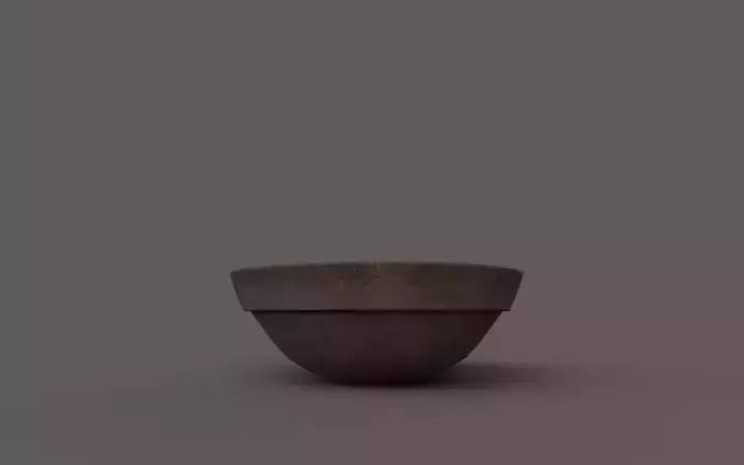 Dark Wood Rimmed Bowl