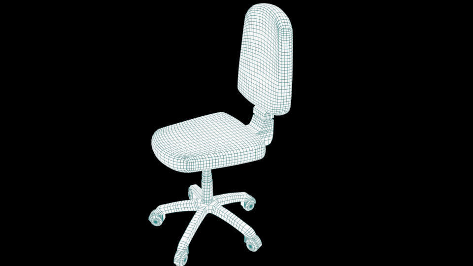 Desk chair 3D model_7