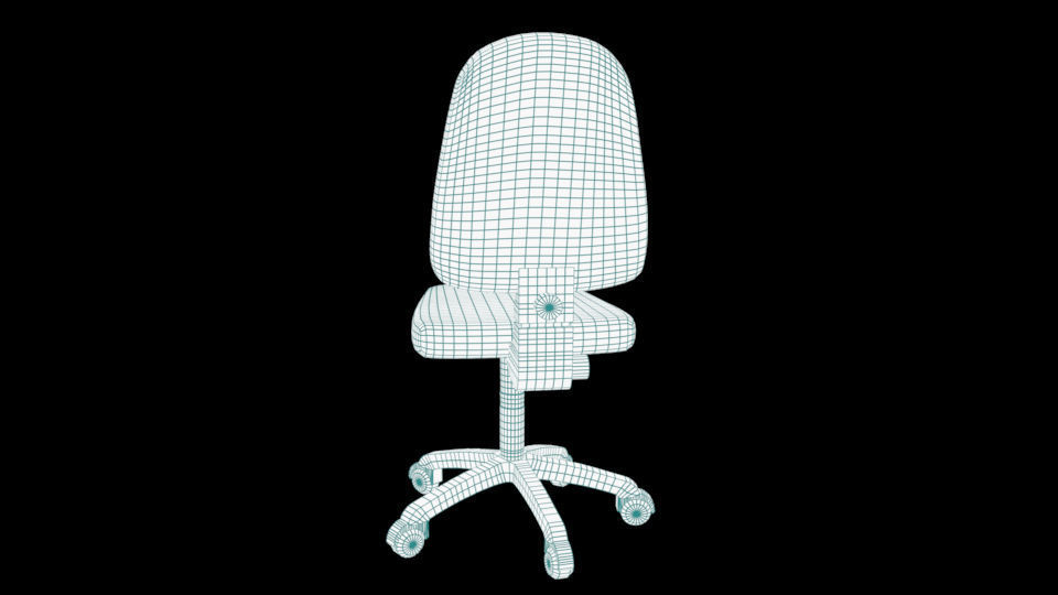 Desk chair 3D model_6