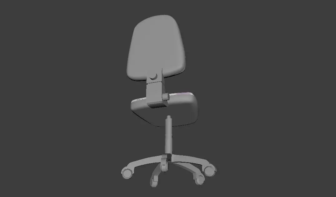 Desk chair 3D model_0
