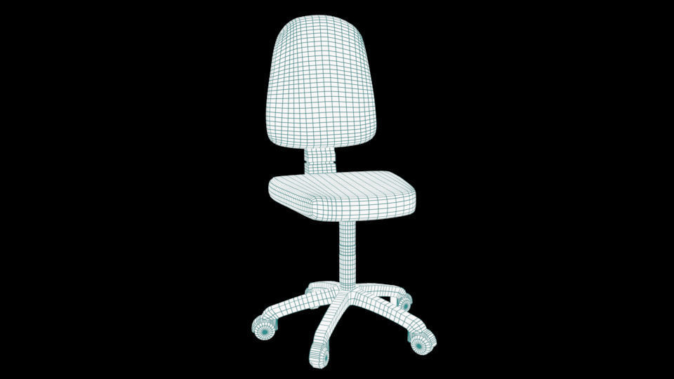 Desk chair 3D model_4