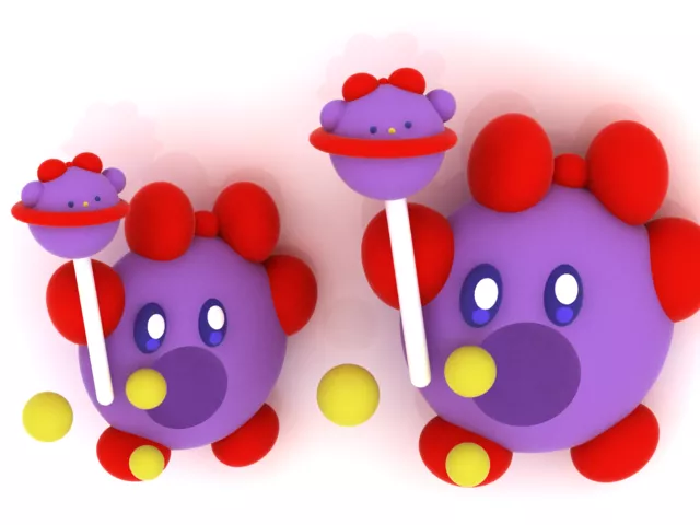 Cute Purple Candy Characters 3D print model