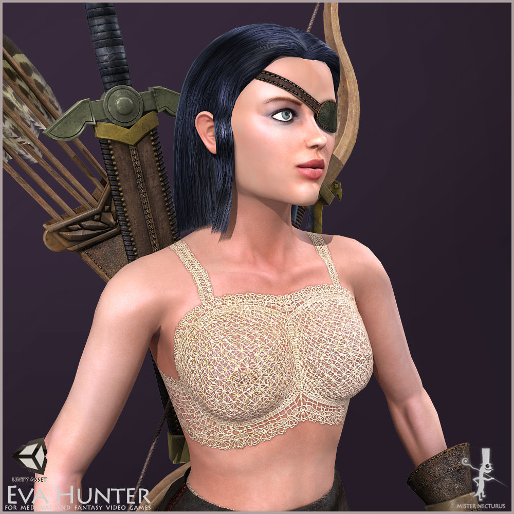 Eva Hunter Light Version Low-poly 3D model_7