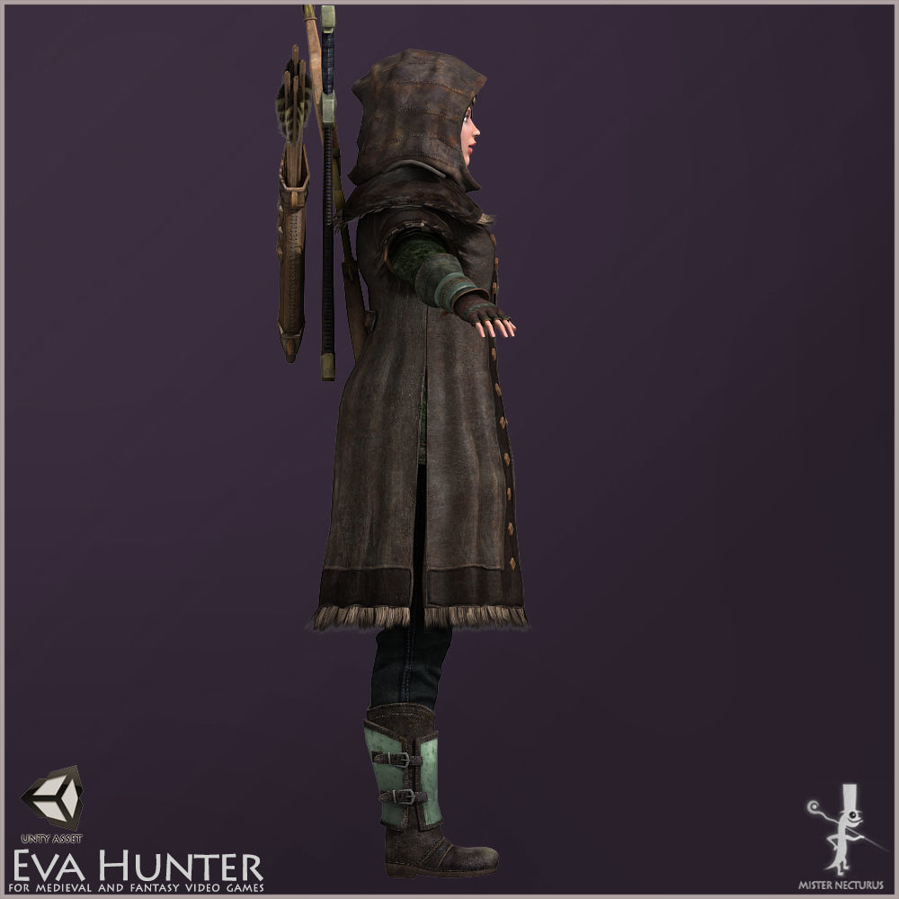 Eva Hunter Light Version Low-poly 3D model_12