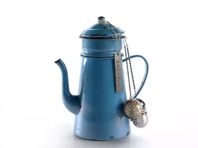 Vintage Blue Teapot