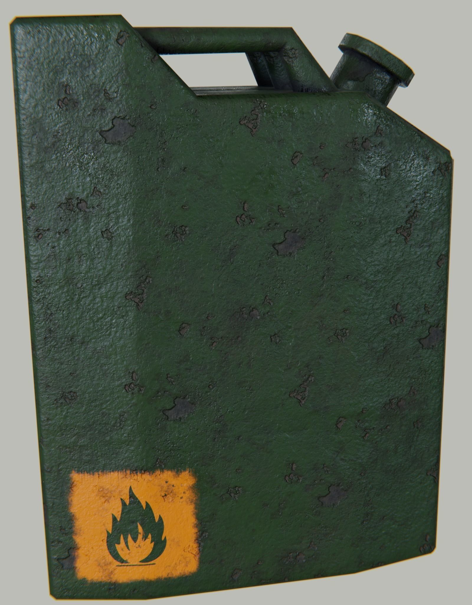 JerryCan - RedGreen - Extremly LowPoly Low-poly 3D model_2