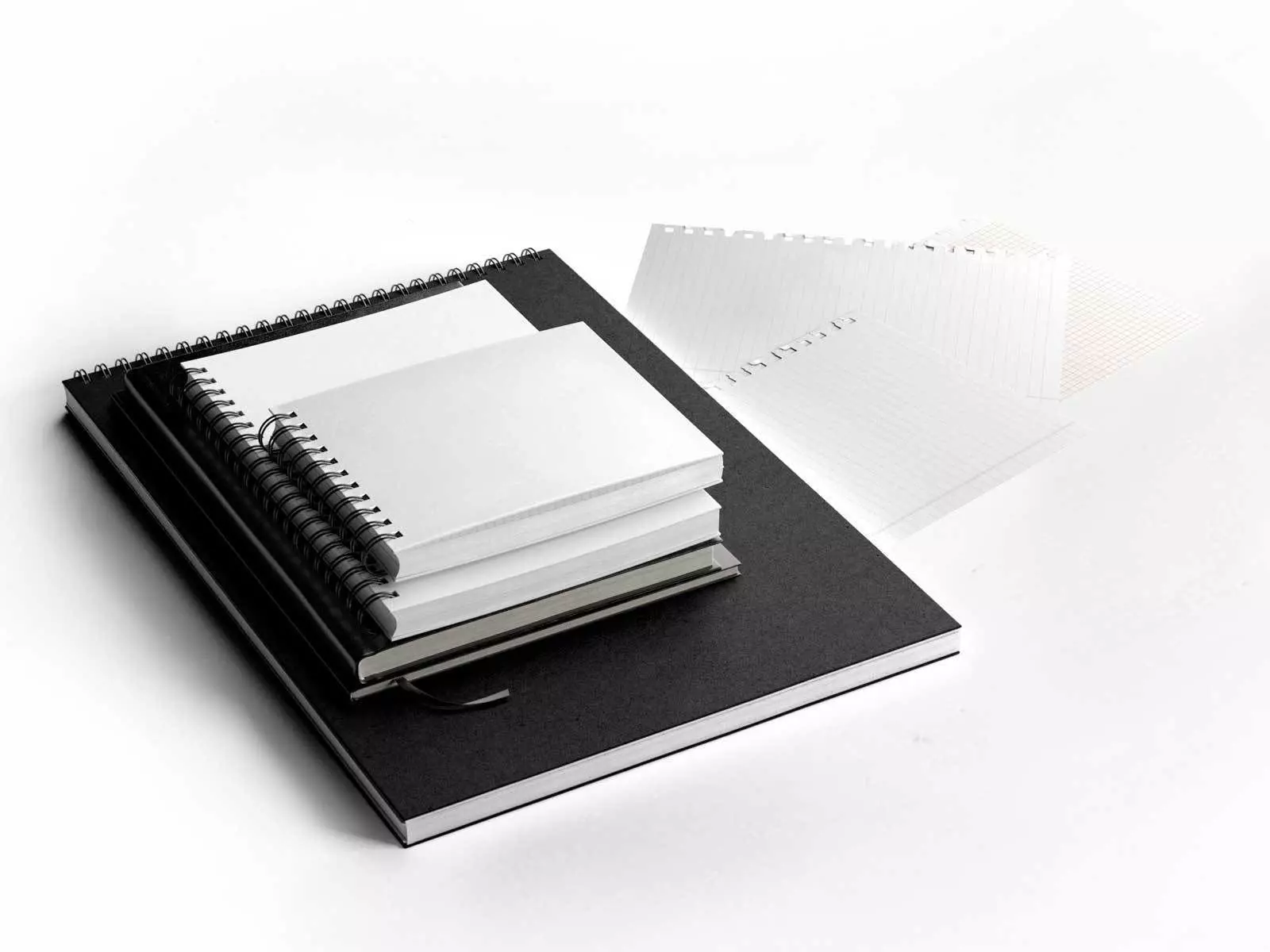 Notebooks Set stack of 3D model_0