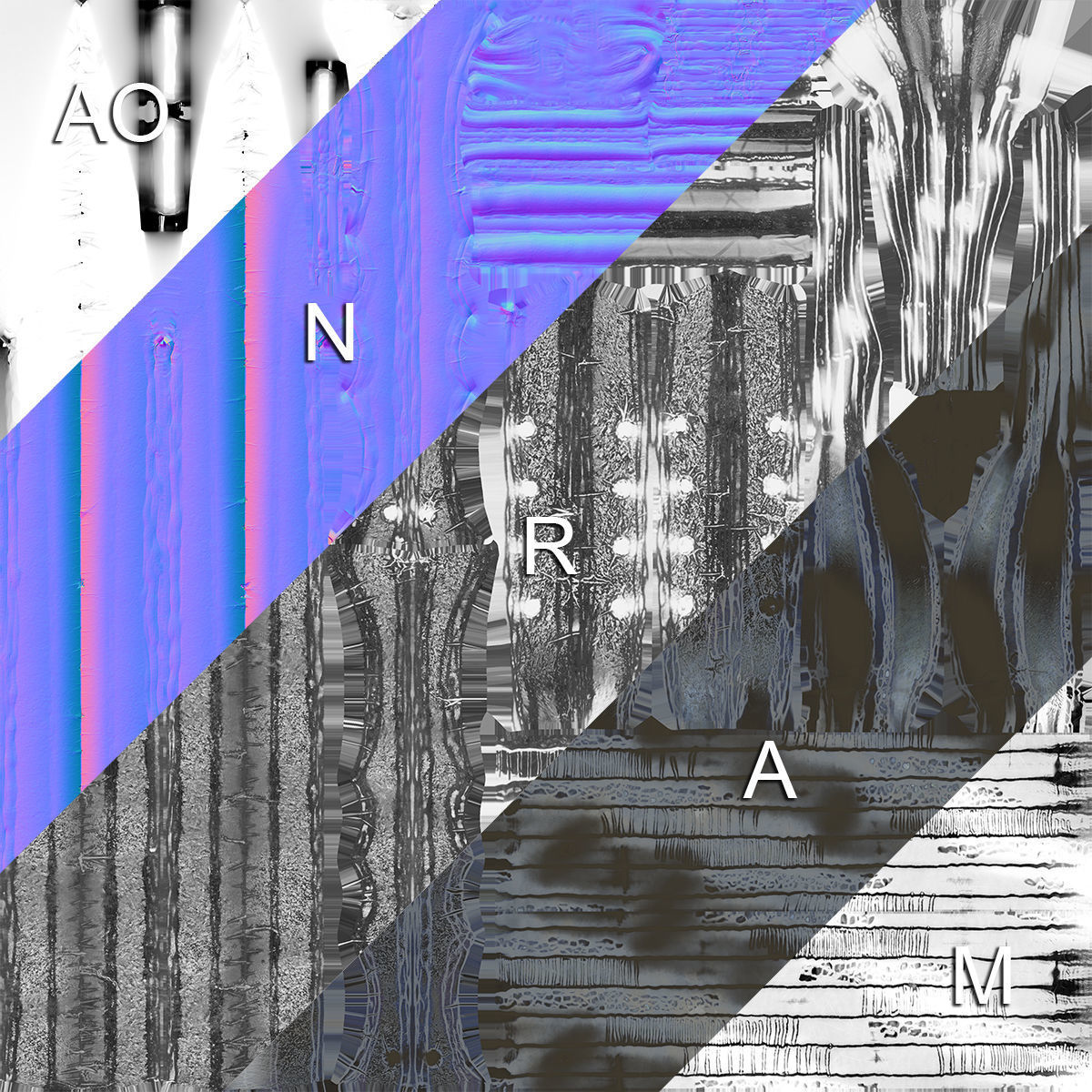 Old Forged Sword PBR Low-poly 3D model_15