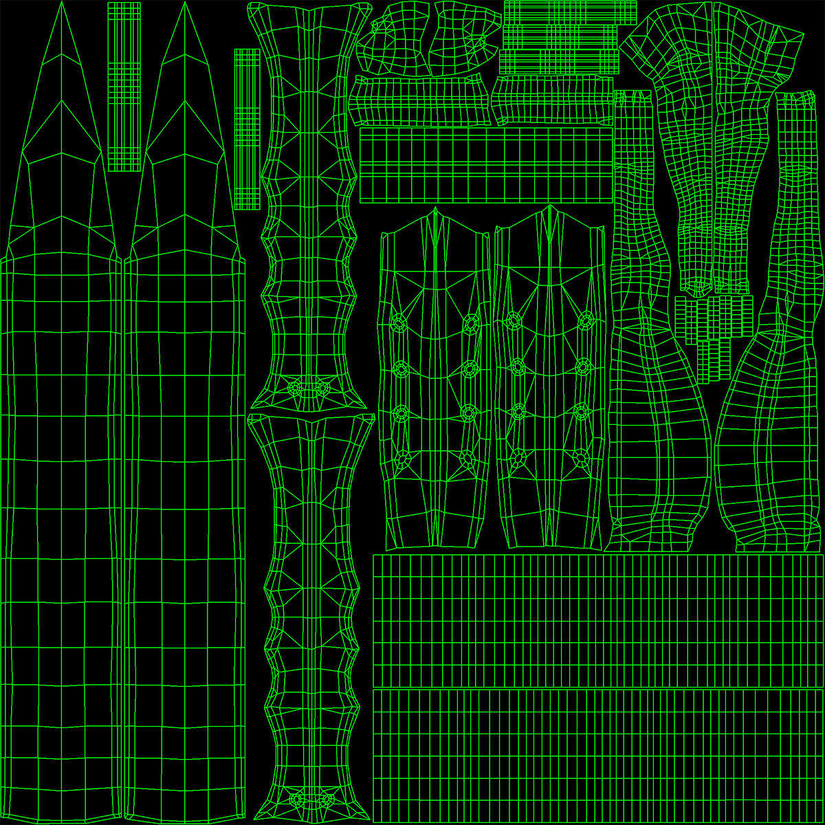 Old Forged Sword PBR Low-poly 3D model_14