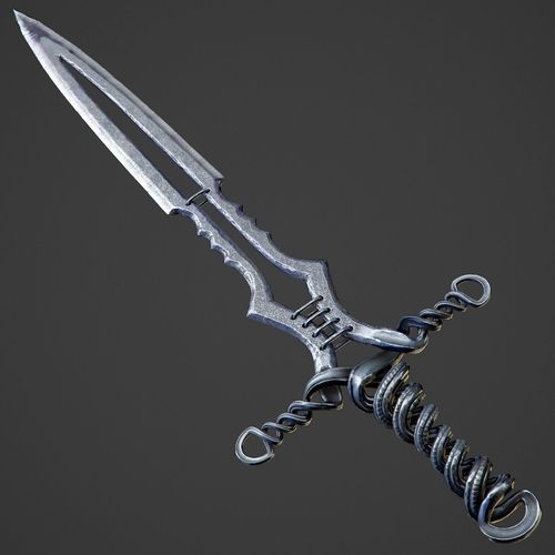 Old Forged Sword PBR Low-poly 3D model