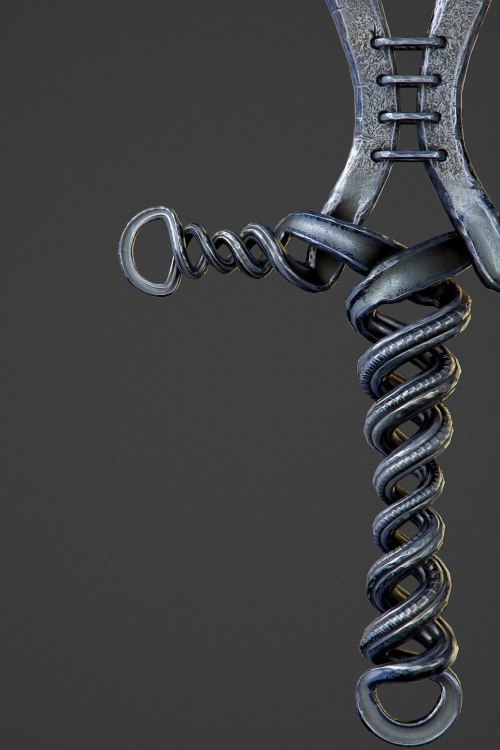 Old Forged Sword PBR Low-poly 3D model_11