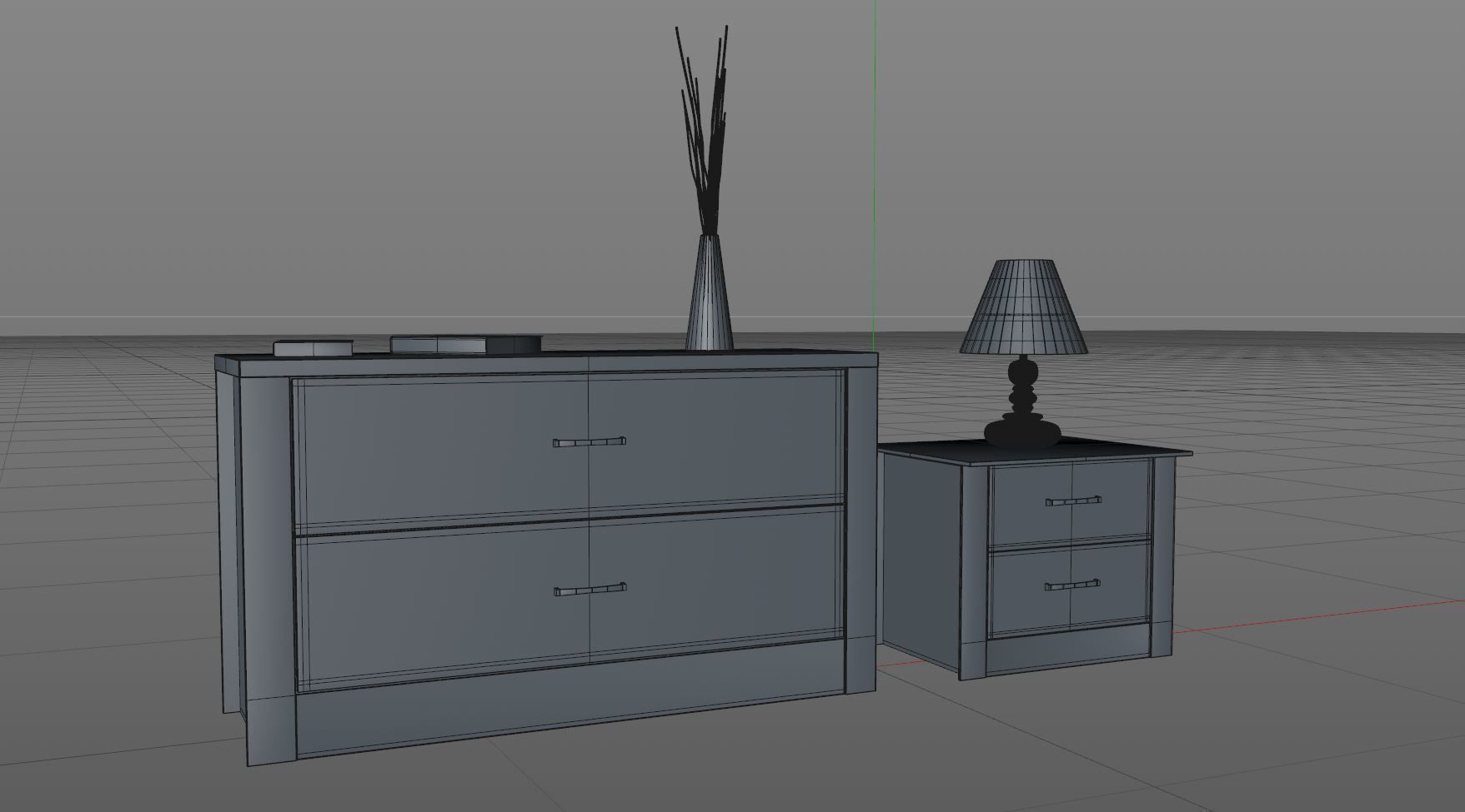 Bedside Table 3D model_6