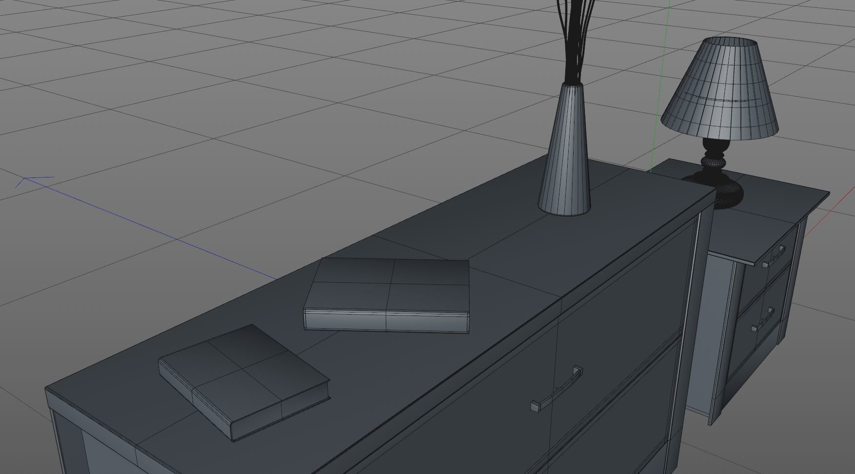 Bedside Table 3D model_8