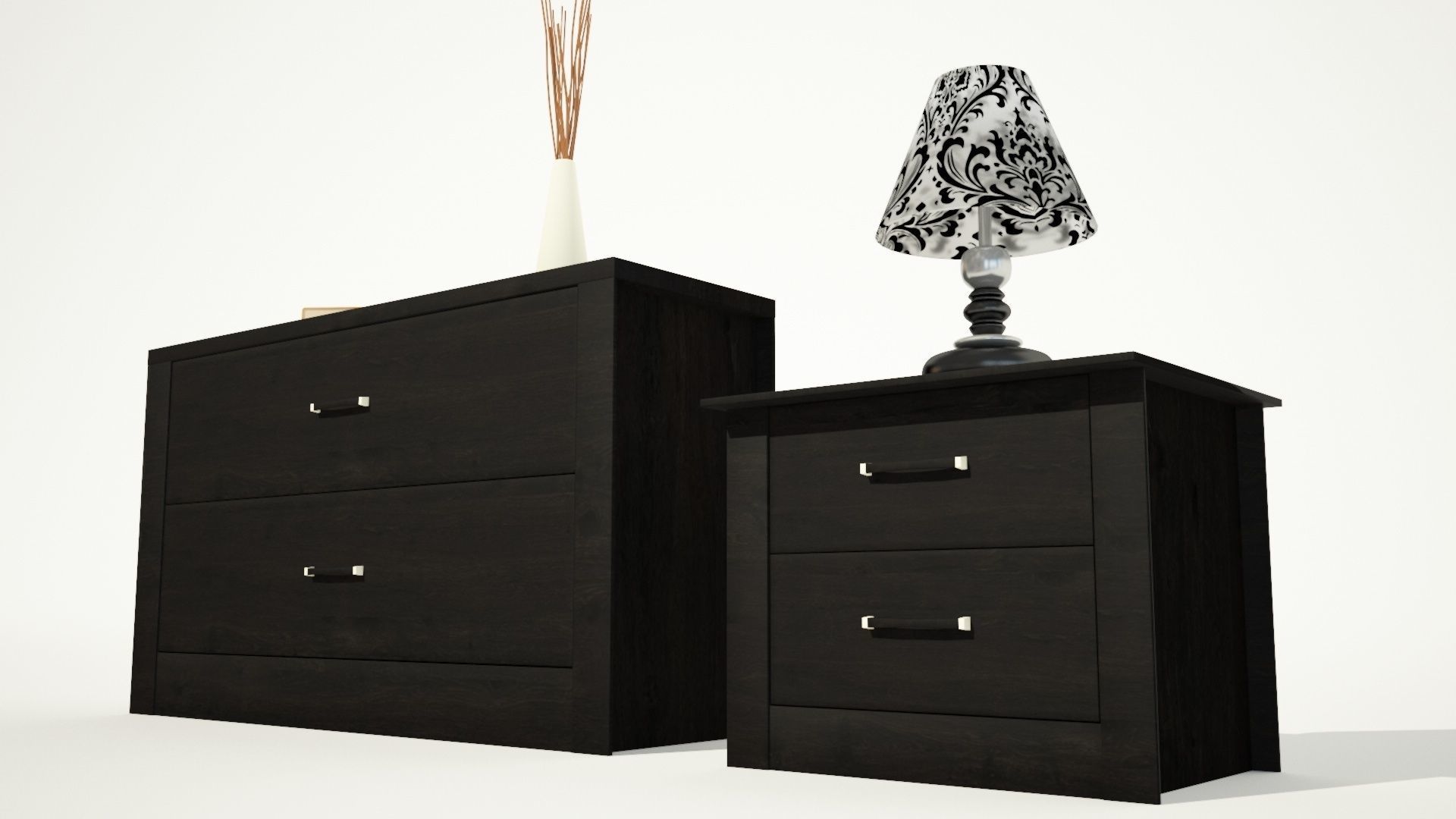 Bedside Table 3D model_2