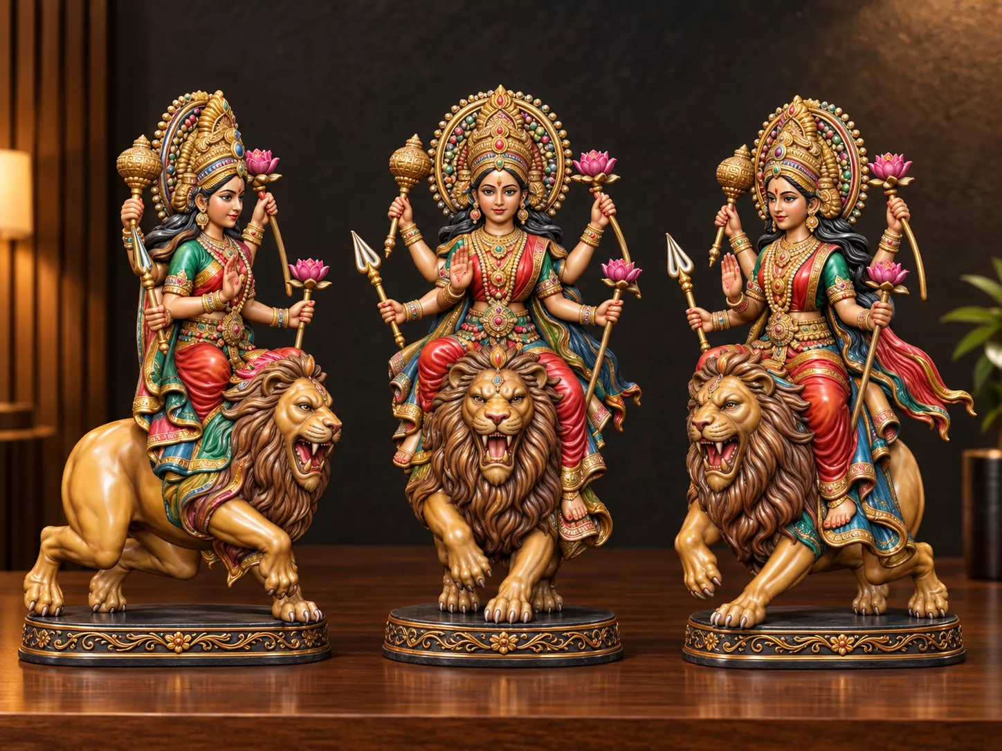 Maa Durga Lion Sculpture 3D print model