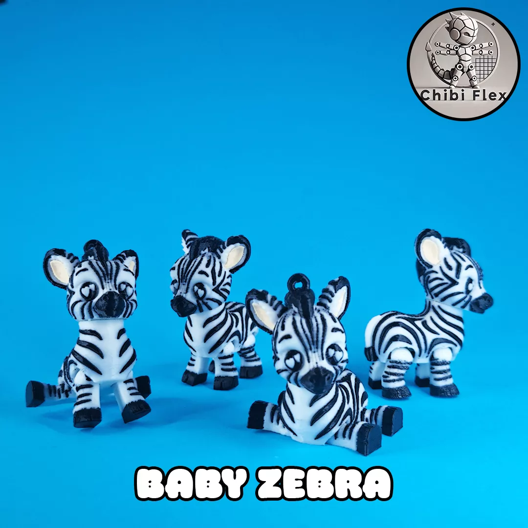 Flexi Baby Zebra Adorable Poseable and Fun Free 3D print model