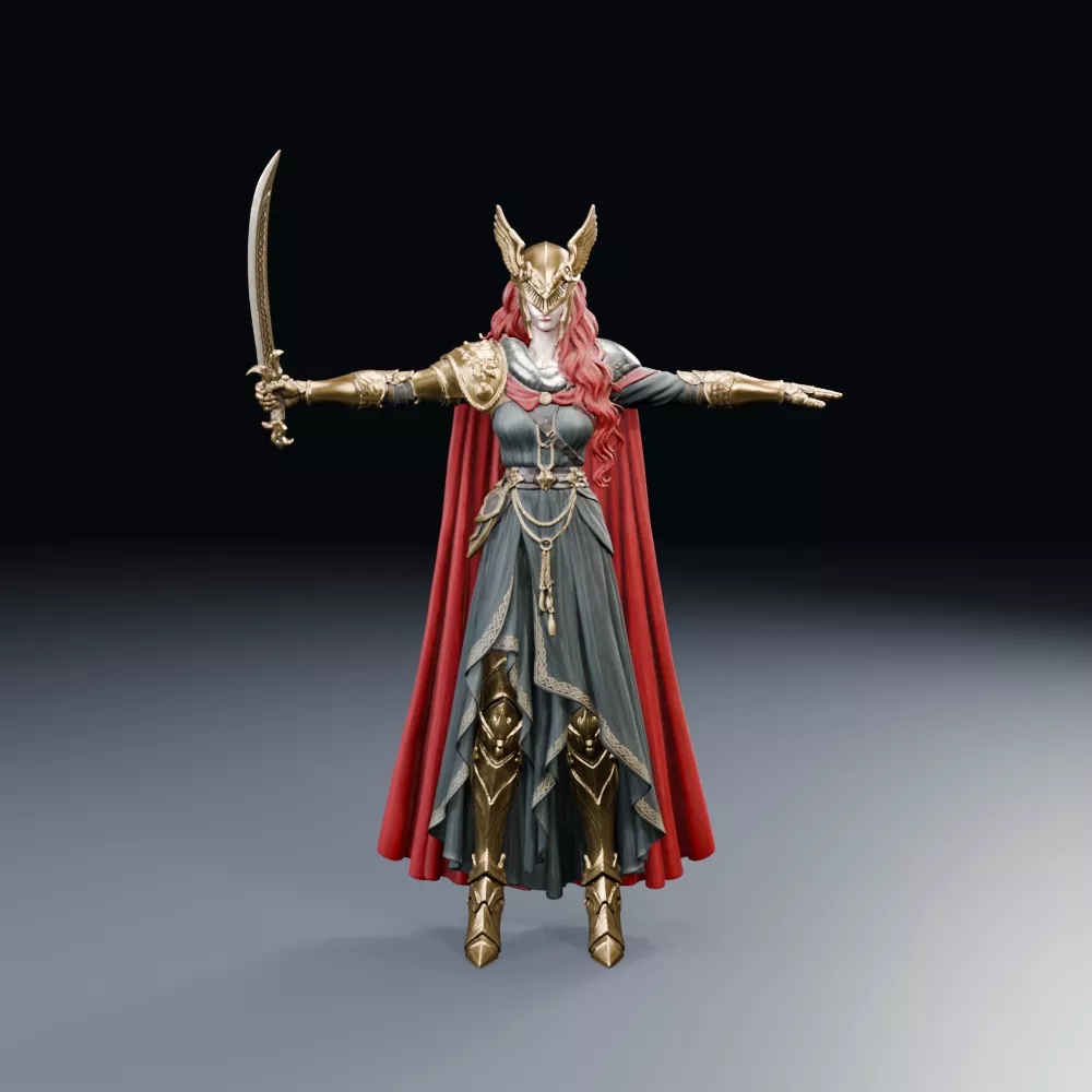 Malenia High Detail Fantasy Warrior 3D model