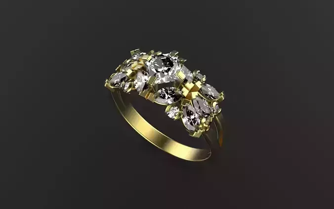 Marquise Ring Soliter 