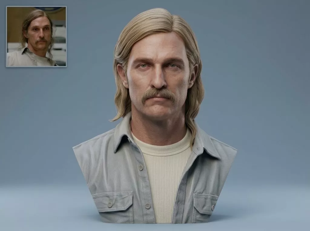 Rust Cohle True Detective 3D Printable Bust 3D print model