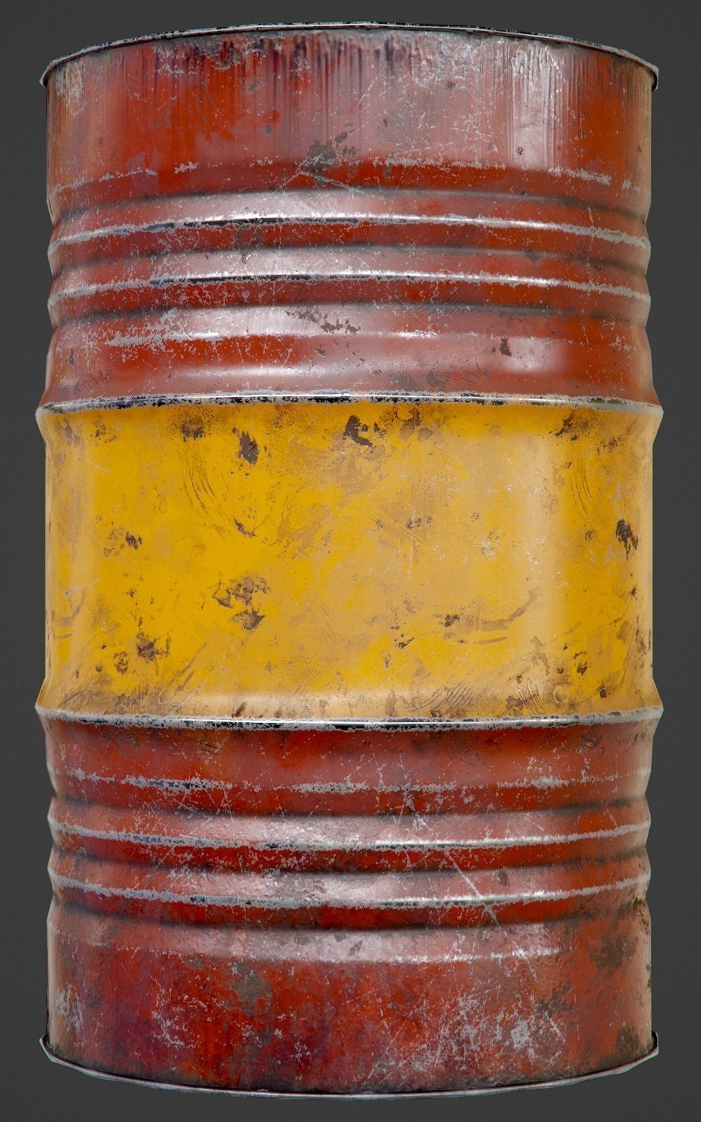 Oil barrel Low-poly 3D model_9