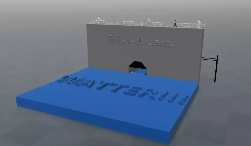 Hydro Electricity Model Free 3D model_0