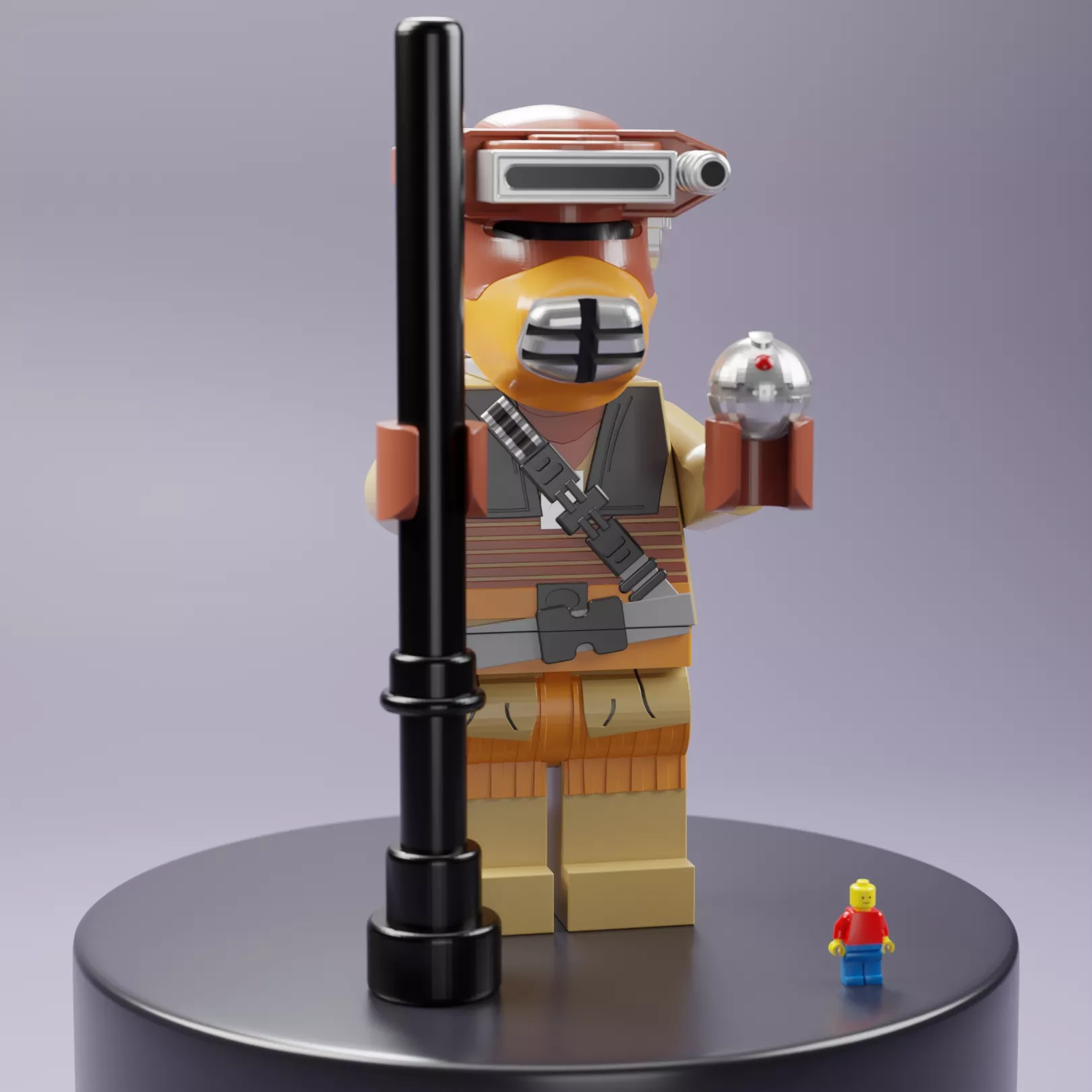 Boushh Lego Maxifig - Fully Articulated 3D print model