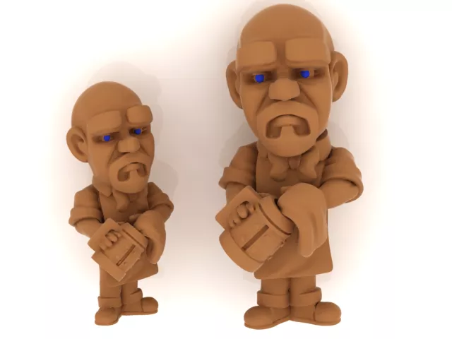 Angry Clay Warrior Figures 3D print model