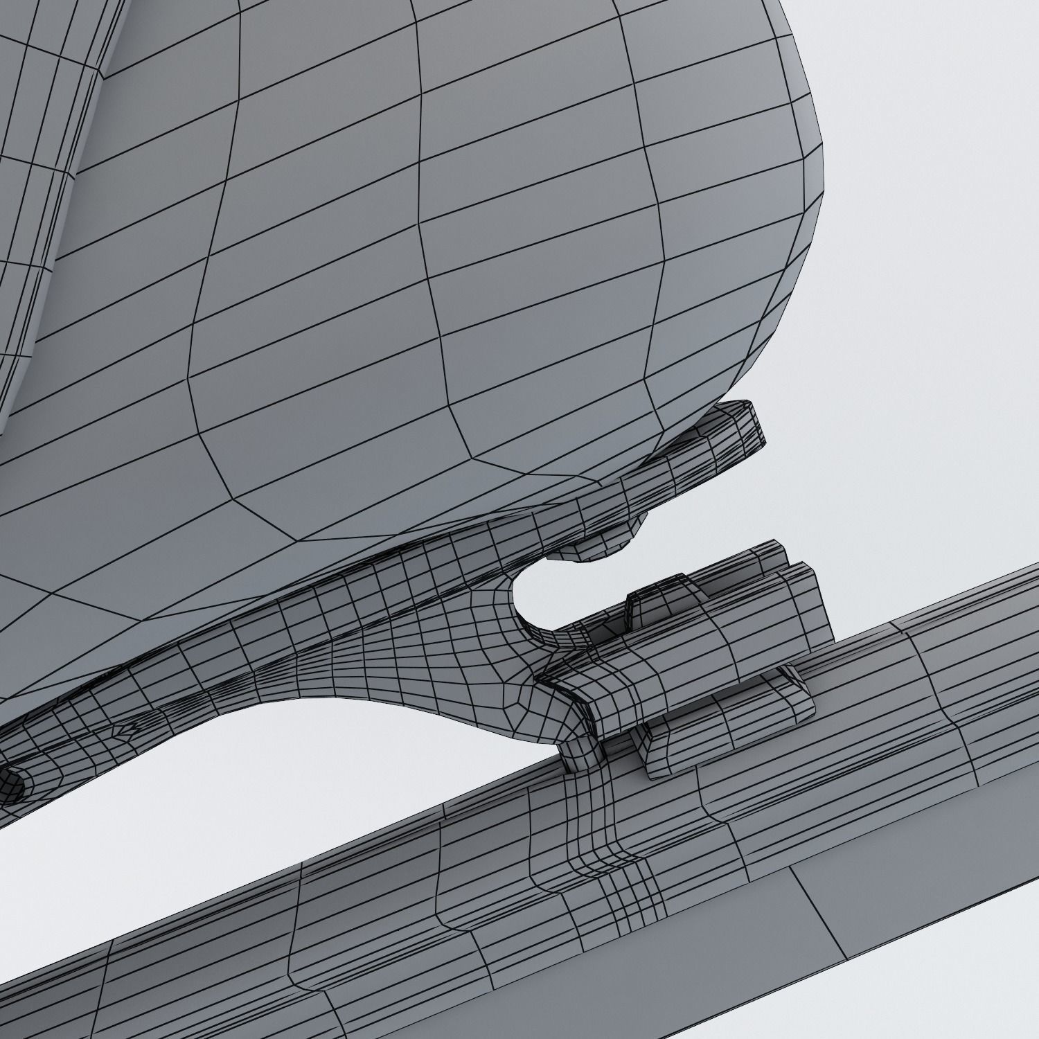 Leather Long Track Speed Skate Low-poly 3D model_23