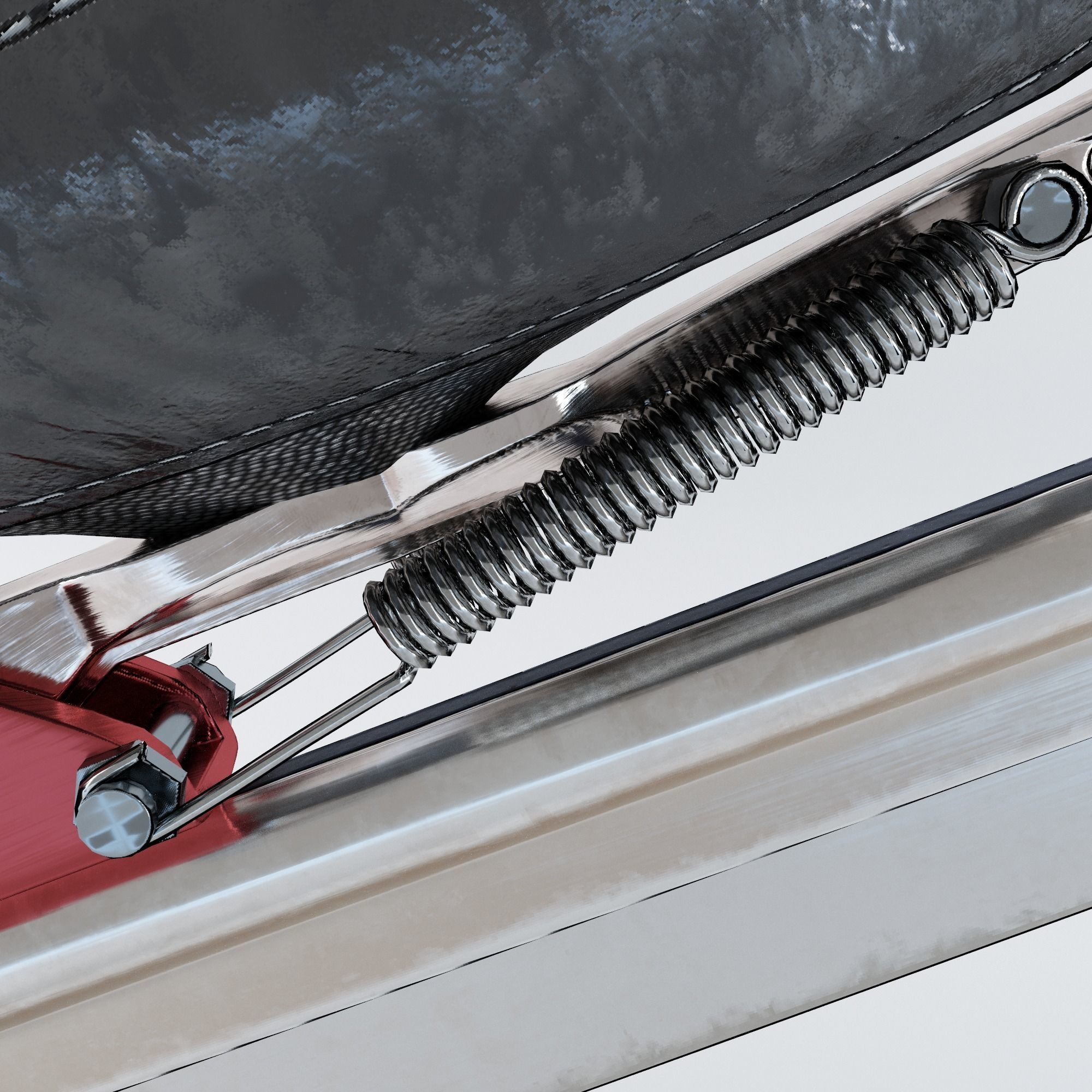 Leather Long Track Speed Skate Low-poly 3D model_10