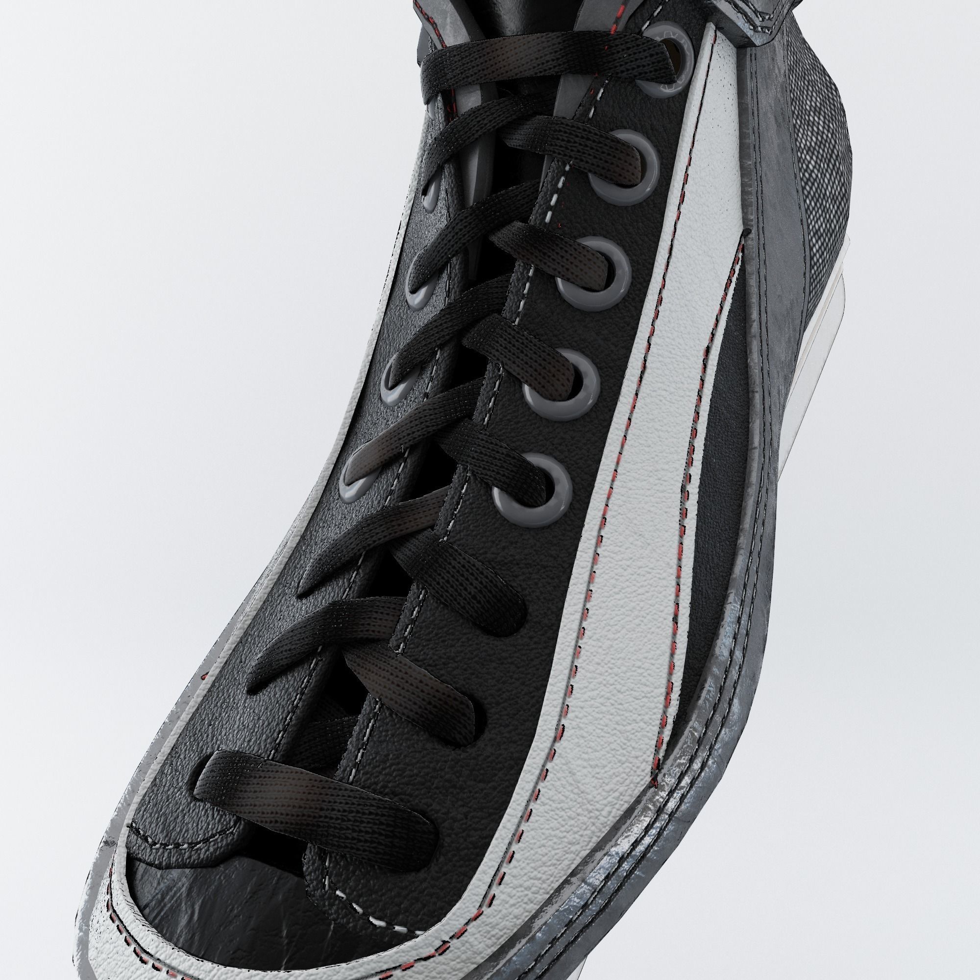 Leather Long Track Speed Skate Low-poly 3D model_5