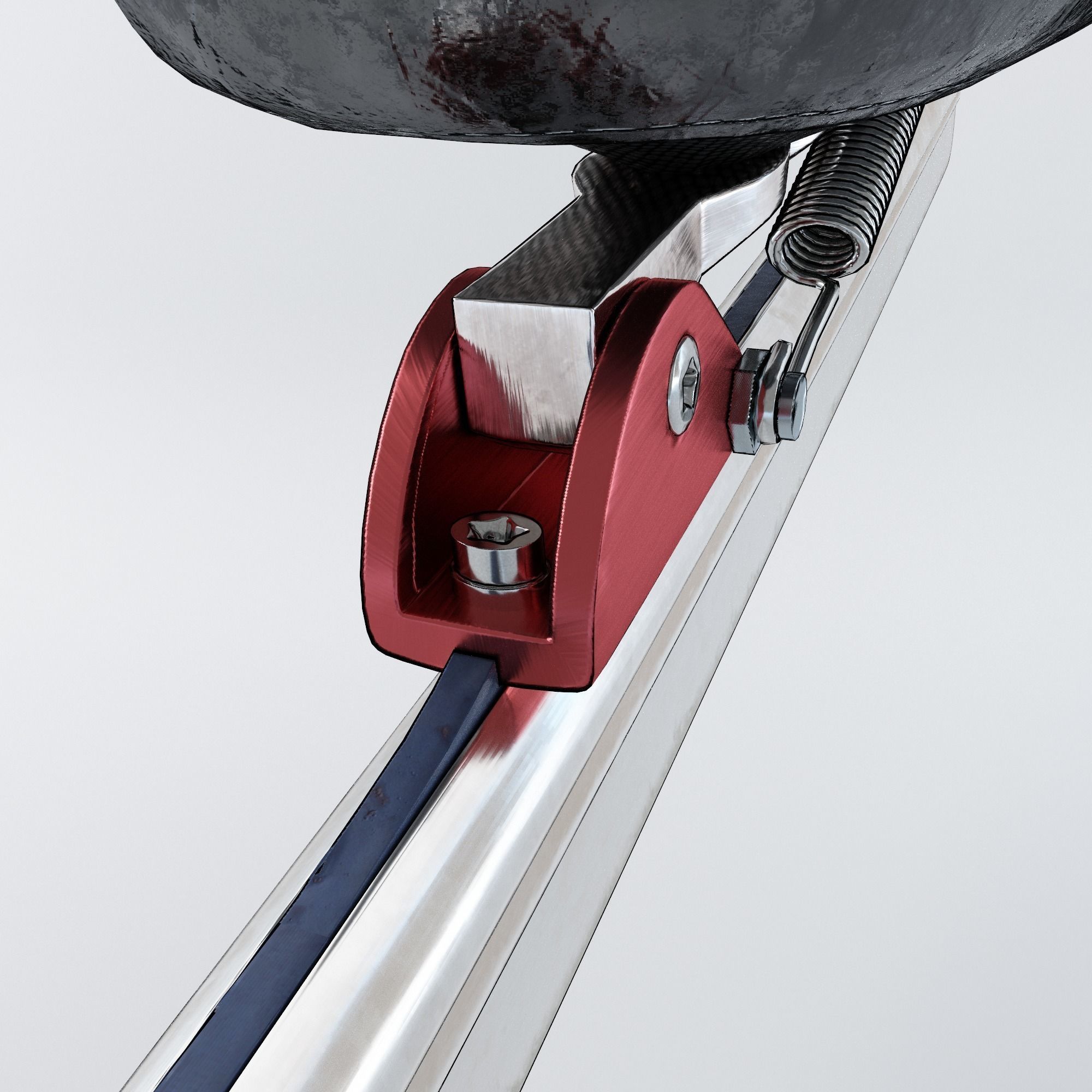 Leather Long Track Speed Skate Low-poly 3D model_9