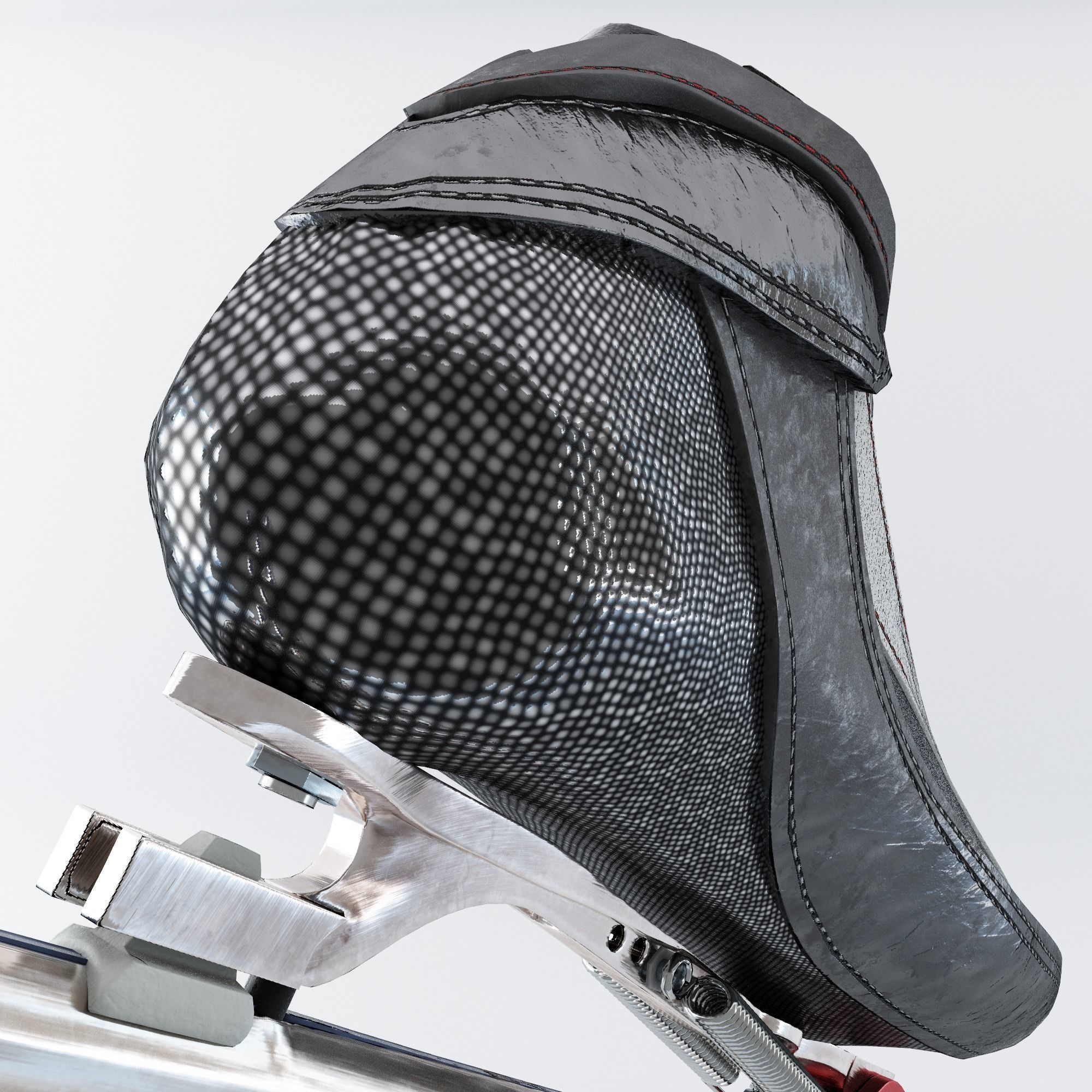 Leather Long Track Speed Skate Low-poly 3D model_6