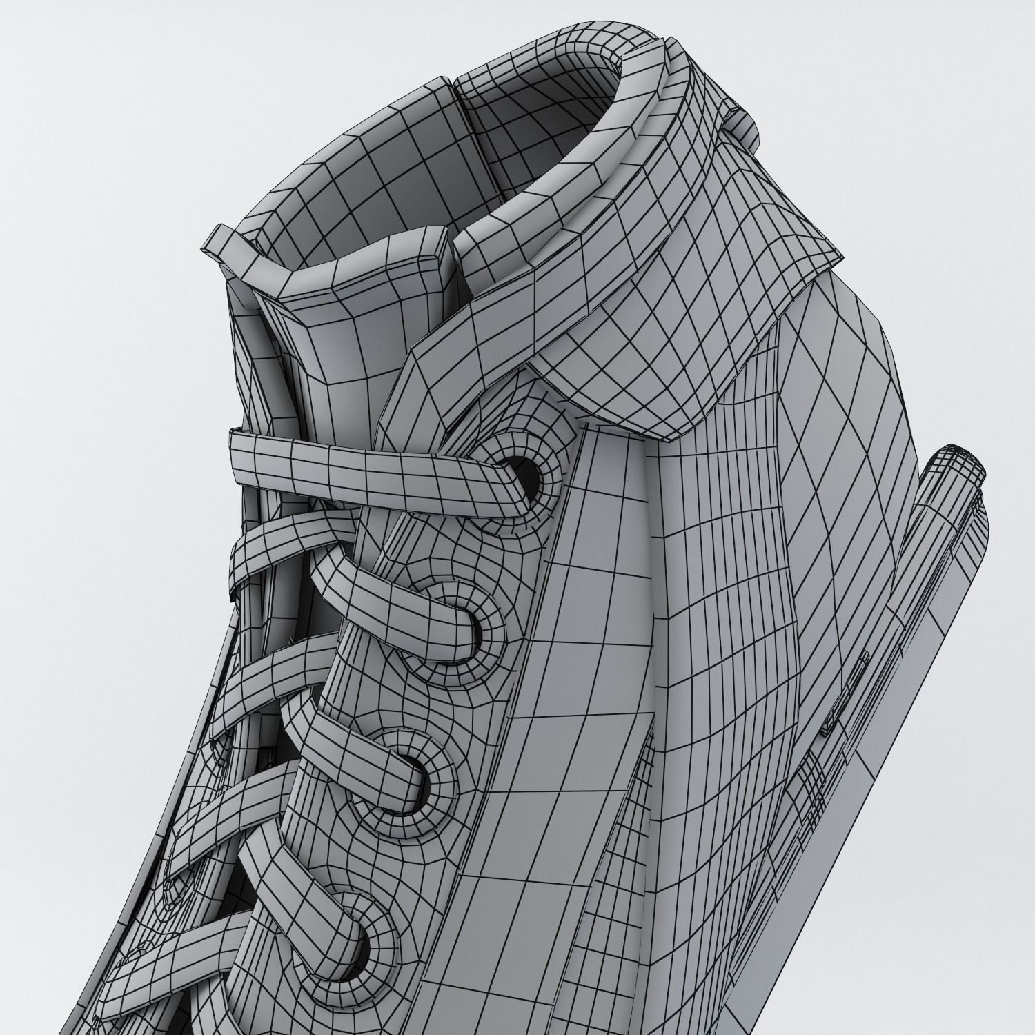 Leather Long Track Speed Skate Low-poly 3D model_22