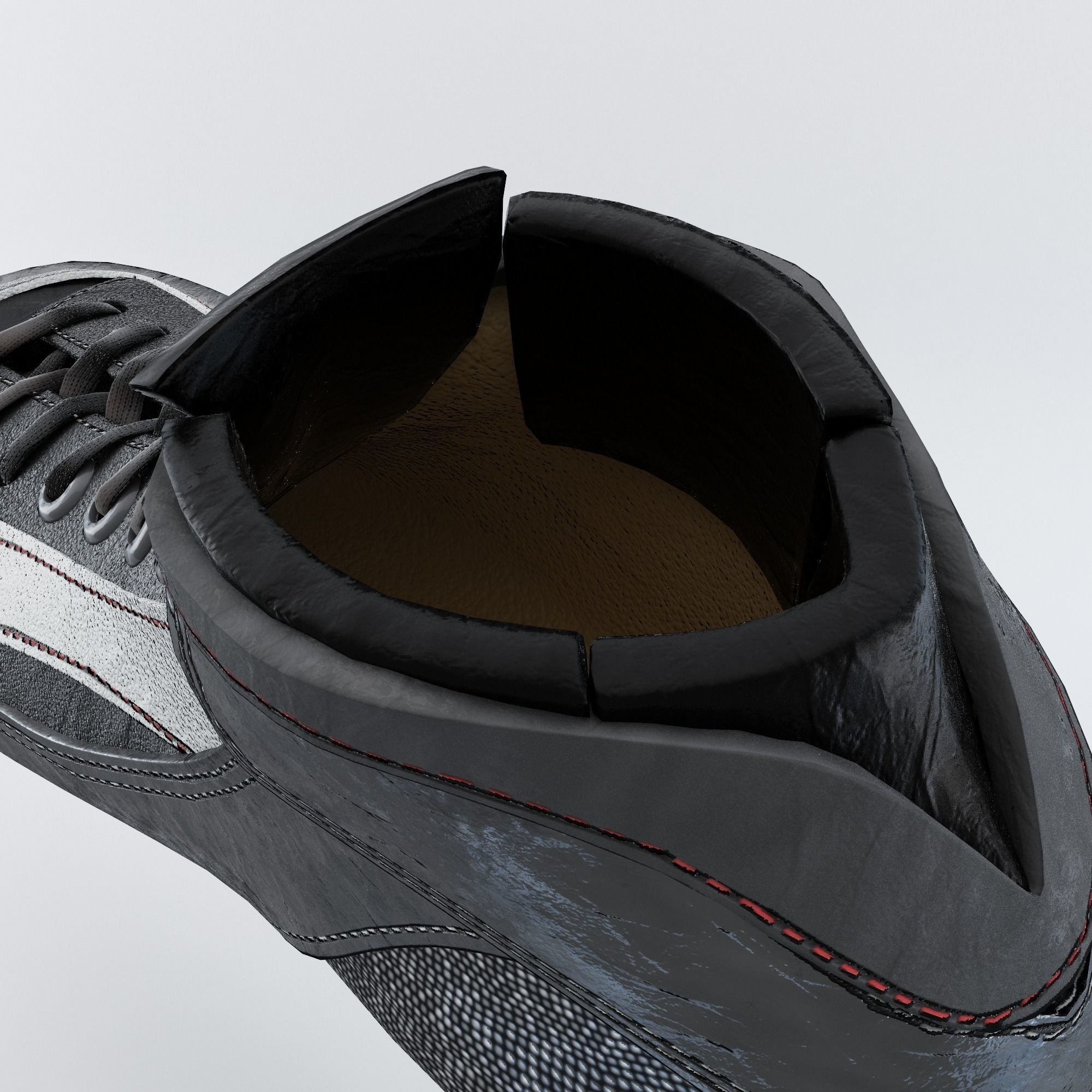 Leather Long Track Speed Skate Low-poly 3D model_11