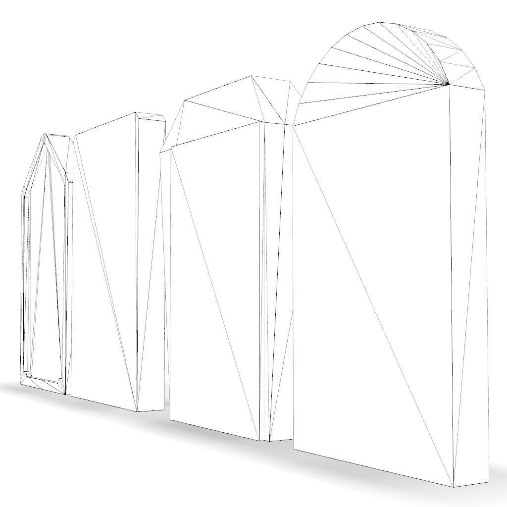 Simple tombstones Free low-poly 3D model_1