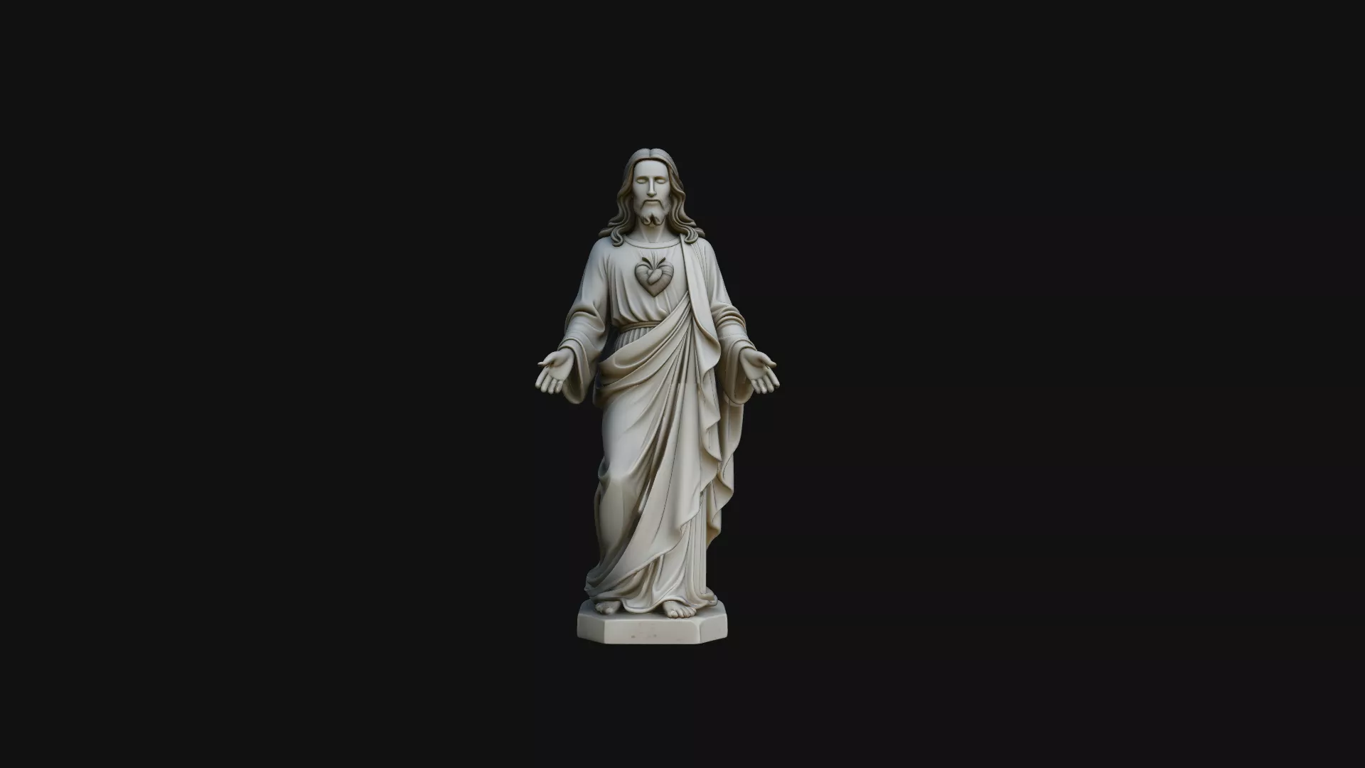Sacred Heart of Jesus Statue Design 1 - 3D Print Model 3D print model