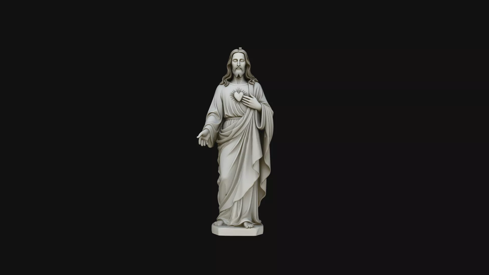 Sacred Heart of Jesus Statue Design 2 - 3D Print Model 3D print model