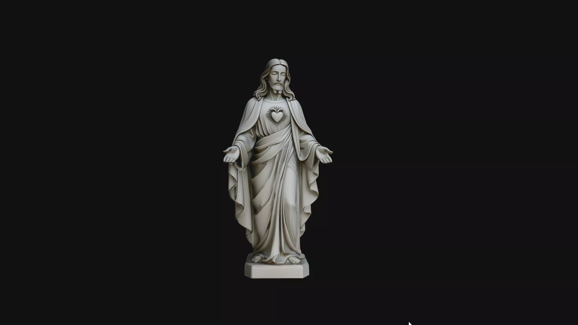 Sacred Heart of Jesus Statue Design 3 - 3D Print Model 3D print model