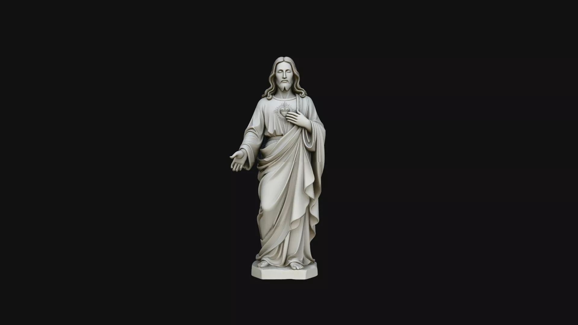 Sacred Heart of Jesus Statue Design 4 - 3D Print Model 3D print model
