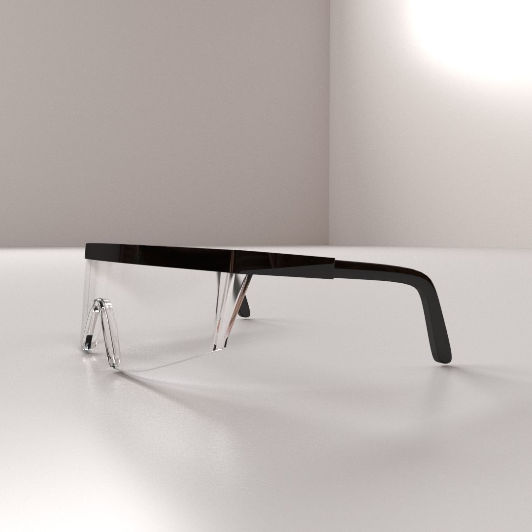 Safety Glass 3D model_2