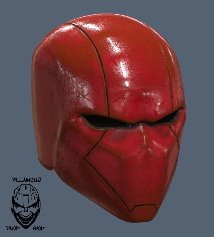 Red Hood Helmet Batman 3D print model_1