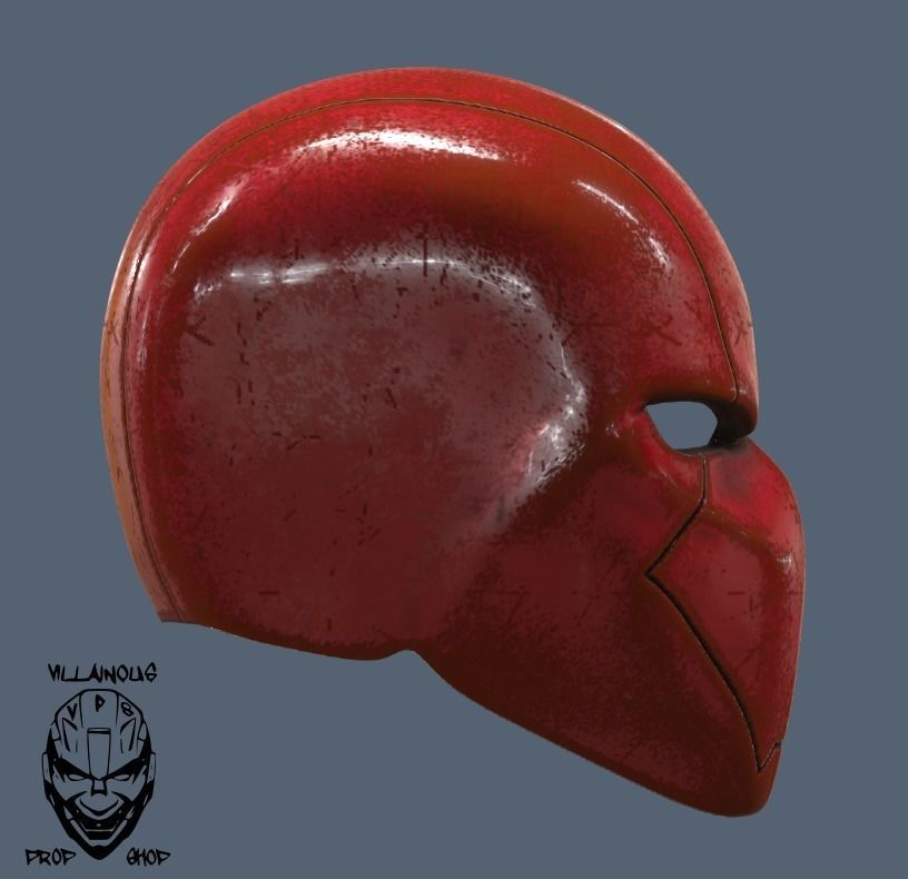 Red Hood Helmet Batman 3D print model_2