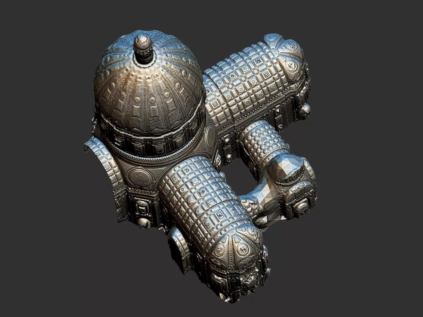Vatican Basilica di San Pietro Low-poly 3D model