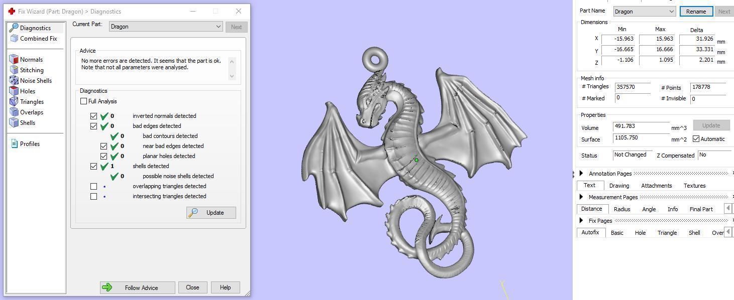 Dragon Spread Wings Pendant Detailed Gothic Fantasy 3D print model_6