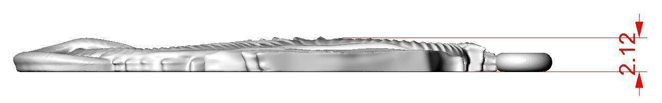 Dragon Spread Wings Pendant Detailed Gothic Fantasy 3D print model_5