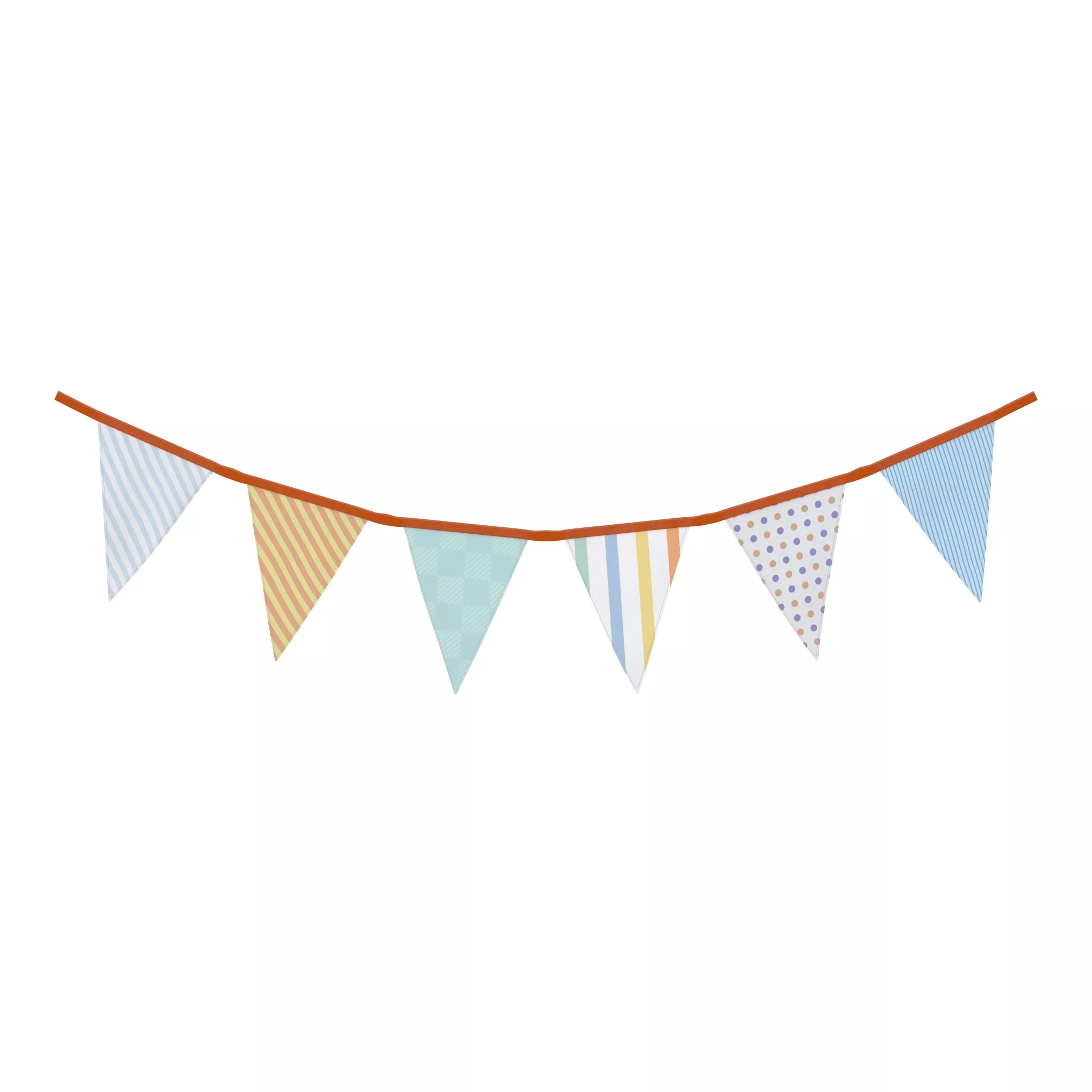 Triangle Flag Banner 3D model