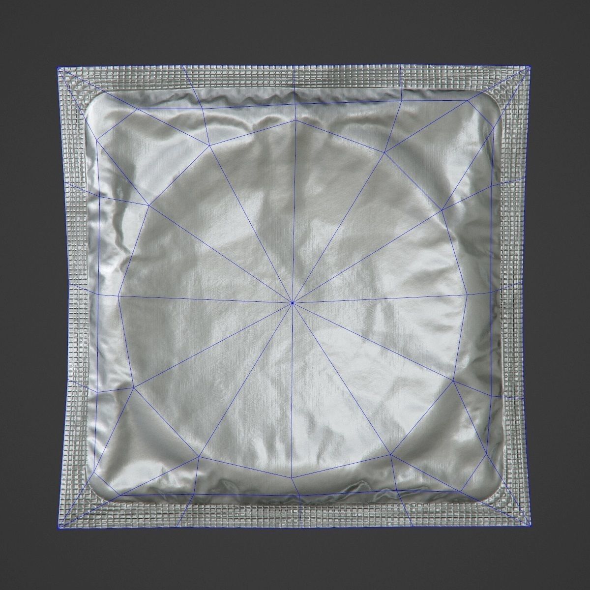 Condom PBR Game-Ready silver Low-poly 3D model_1